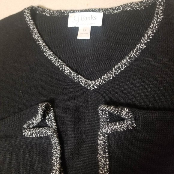 cj banks by christopher & banks womens sweater black size 1x - Picture 8 of 11